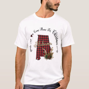 Camiseta Xadrez De Alabama, Todos Vêm Para Casa No Natal