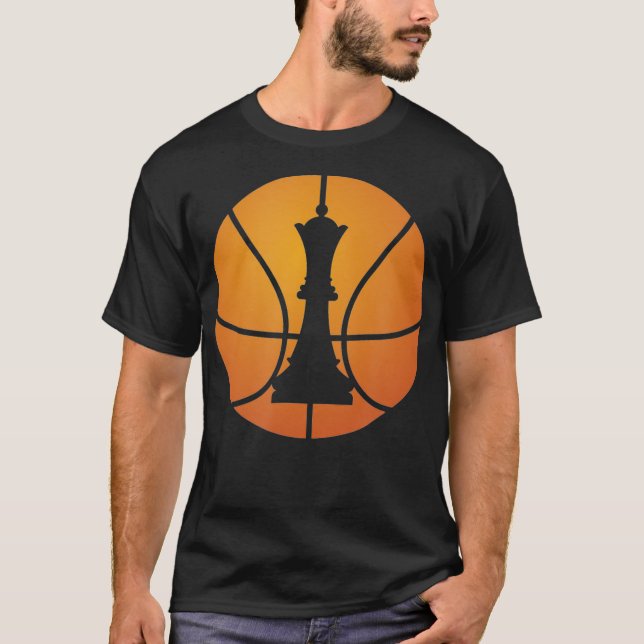 Camiseta Xadrez De Basquete Engraçado Pelo Rei Conselho De  (Frente)