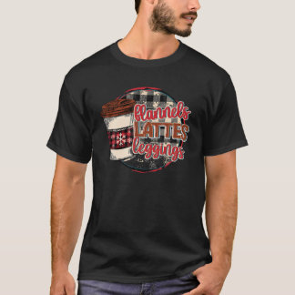 Camiseta Xadrez de búfalos Flannels Lattes Leggings Chocola