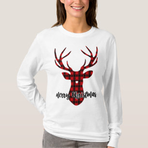 Camiseta Xadrez de búfalos Reindeer Sweet