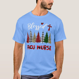 Camiseta Xadrez de Buffalo Árvore de Natal Abençoada Enferm