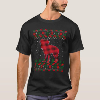 Camiseta Xadrez de Buffalo Bruxelas Griffon Dog Ugly Xmas F