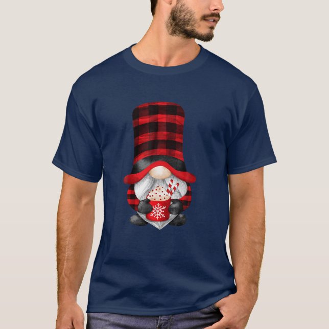 Camiseta Xadrez De Buffalo E Cacau Quente Com A Família Cuj (Frente)