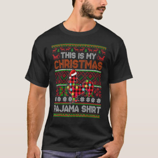 Camiseta Xadrez de Buffalo Galinha Natal Pajama Febre