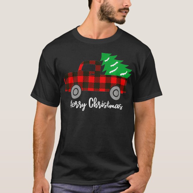 Camiseta Xadrez de Buffalo - Natal - Prêmio Red Truck (2 (Frente)
