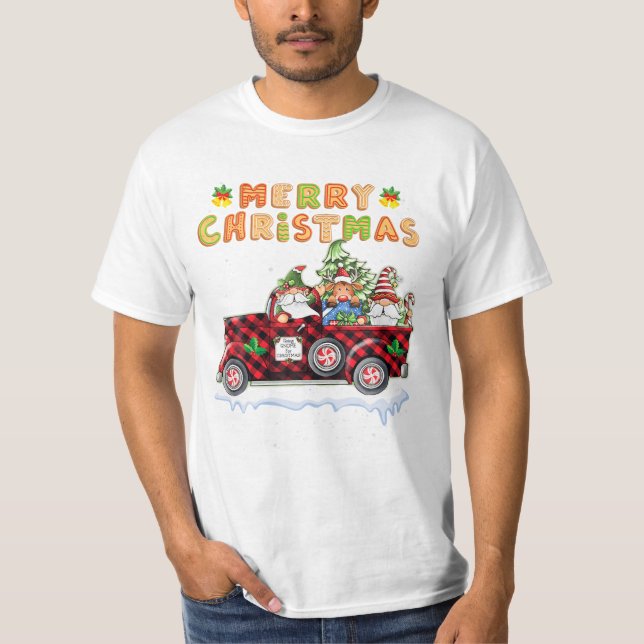 Camiseta Xadrez de Caminhão de Natal Buffalo Chr (Frente)
