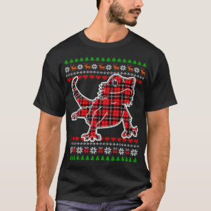 Camiseta Xadrez de Dragão com Caramelo Feliz de Natal