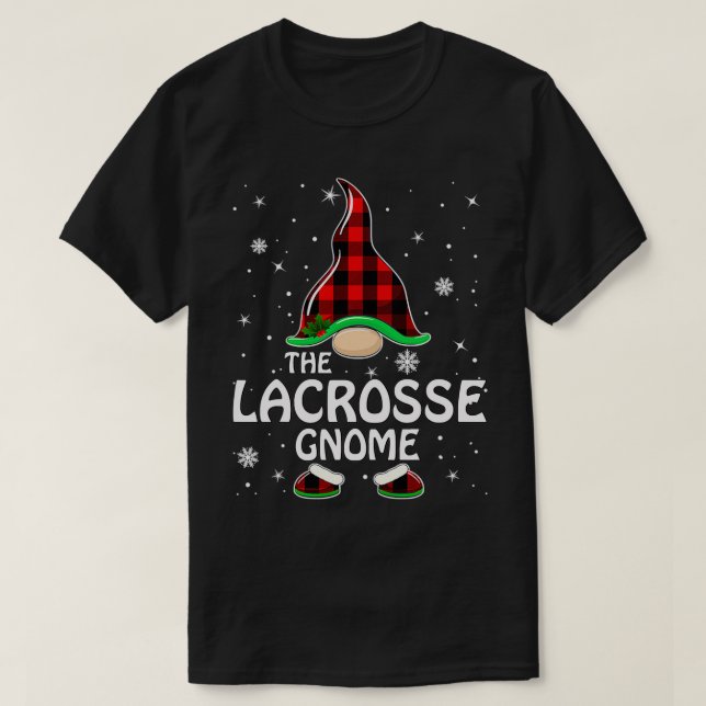 Camiseta Xadrez de Lacrosse Gnomo Buffalo Correspondente 3 (Frente do Design)