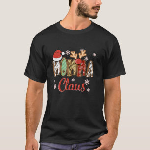 Camiseta Xadrez de Natal de Nonna Claus Santa Hat