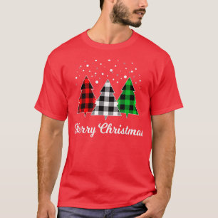 Camiseta Xadrez de Natal divertida Feliz de Árvore de Natal
