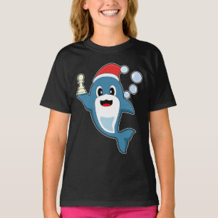 Camiseta Xadrez de Natal do Golfinho