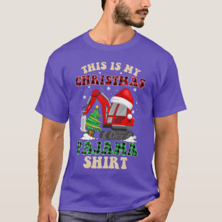 Camiseta Xadrez de Natal Ecavator Engraçado Natal Pajama bo