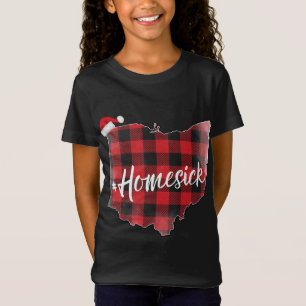 Camiseta Xadrez de Ohio Buffalo #Homesick Natal Santa Hat S