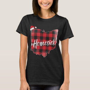 Camiseta Xadrez de Ohio Buffalo #Homesick Natal Santa Hat S