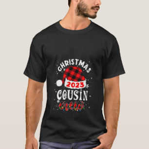 Camiseta Xadrez de Santa Hat Buffalo do Primo de Natal 2023