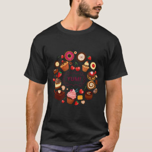 Camiseta Xadrez de Sorvete de bolos de Yum Cherry