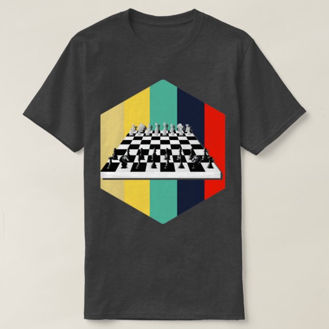 Camiseta Xadrez do Jogo do Conselho do Xadrez (Frente do Design)