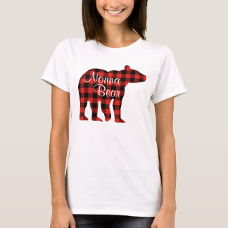 Camiseta Xadrez do urso de Nonna