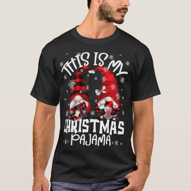 Camiseta Xadrez Dos Gnomos De Natal Buffalo Esta É A Minha  (Frente)