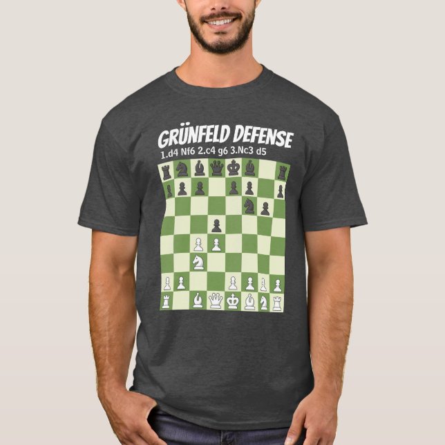 Camiseta Xadrez é a vida - Defesa Grünfeld (Frente)