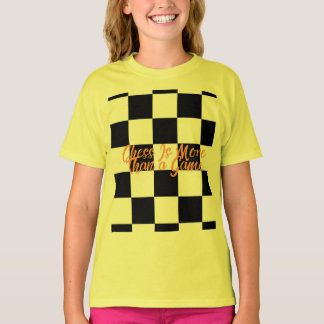 Camiseta "Xadrez é Mais do que um Jogo" Gráfico de Tabuleir