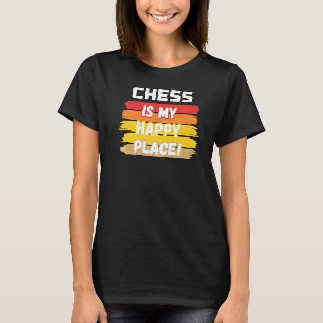 Camiseta Xadrez É Meu Lugar Feliz (Frente)