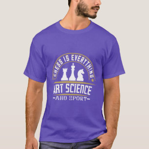 Camiseta Xadrez é tudo arte ciência e esporte retrô