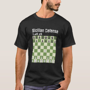 Camiseta Xadrez é Vida - Defesa Siciliana