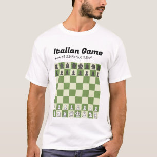Camiseta Xadrez é vida - Jogo Italiano