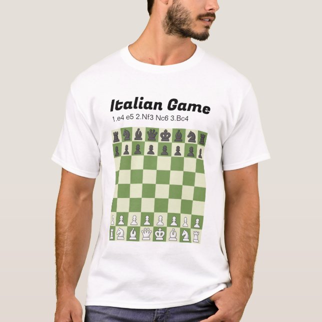 Camiseta Xadrez é vida - Jogo Italiano (Frente)