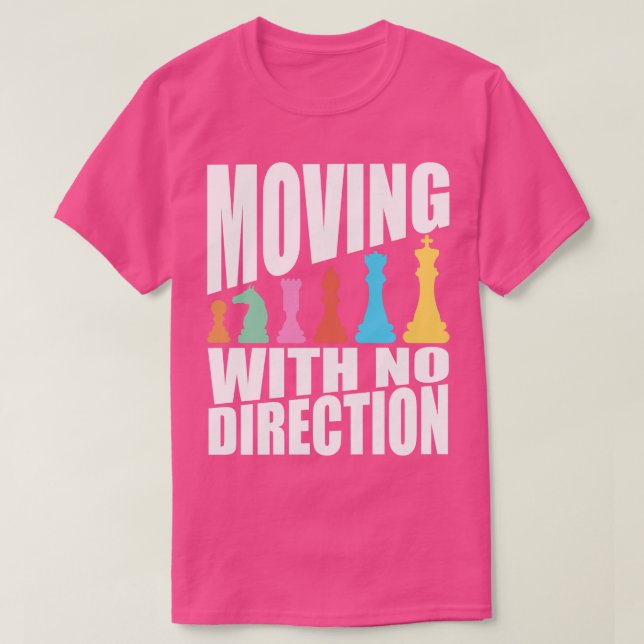Camiseta Xadrez Em Movimento Sem Direção (Frente do Design)
