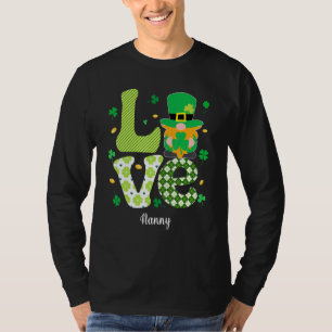 Camiseta Xadrez Engraçada Shamrock Adorava Babá Shamrock Ru