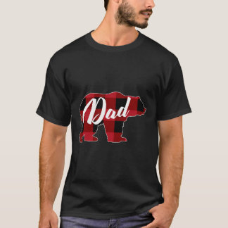 Camiseta Xadrez Engraçado Pai Buffalo Bear Roupa Pajama