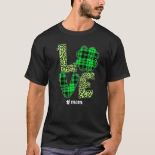 Camiseta Xadrez Engraçado Shamrock Ama Mãe Rua Leopardo Pat