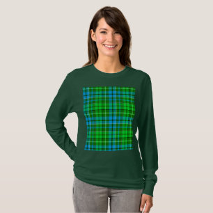 Camiseta Xadrez Escocês Verde Azul e Verde