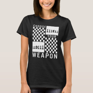 Camiseta Xadrez Escolha a sua estratégia do jogador de Cons