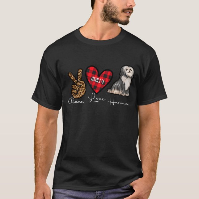 Camiseta Xadrez Havanesa Ama Cachorro (Frente)