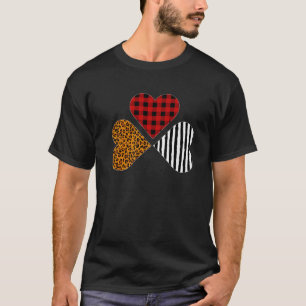 Camiseta Xadrez-leopardo-listrado Vala do Coração-Vidro I