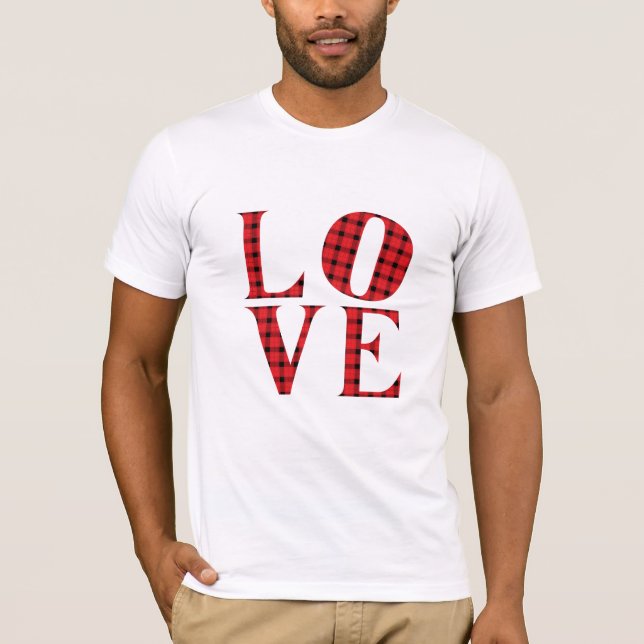 CAMISETA XADREZ LOVE (Frente)