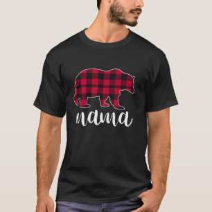 Camiseta Xadrez Mama Bear Pajama Red Buffalo
