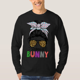 Camiseta Xadrez Mensageiro Stepmmama Bunny Páscoa Leopard M