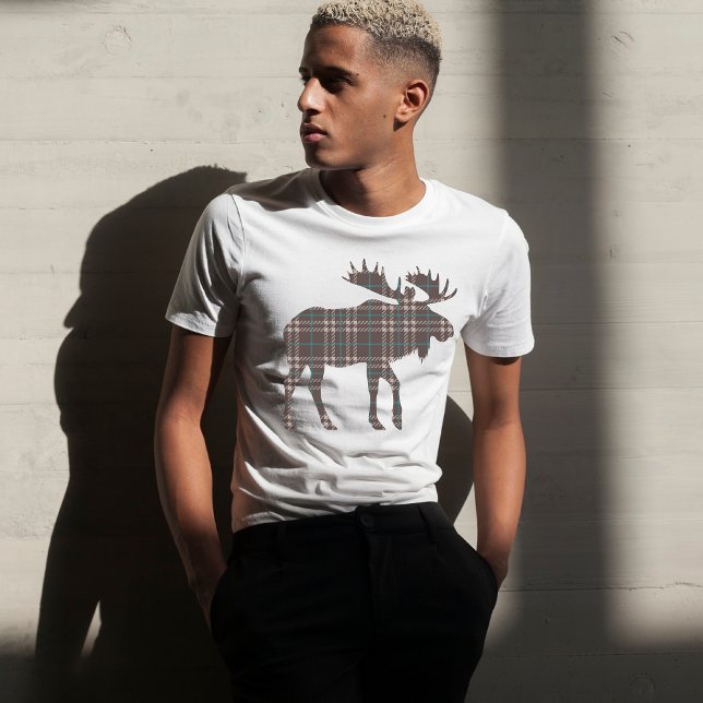Camiseta Xadrez na Xadrez (Plaid Moose T-shirt
)