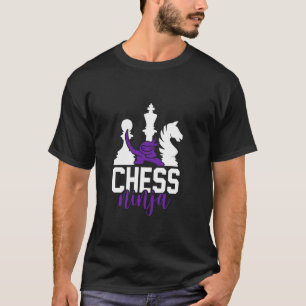 Camiseta Xadrez Ninja Jogo de Tabuleiro Divertido Jogador d