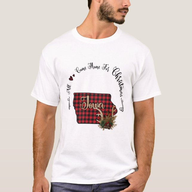 Camiseta Xadrez owa Todos Vêm Para Casa No Natal (Frente)