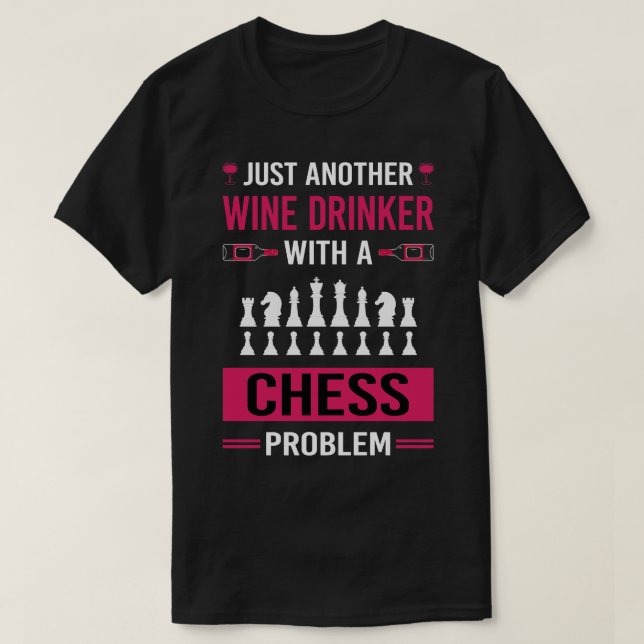 Camiseta Xadrez para Bebidas de Vinho (Frente do Design)