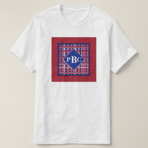 Camiseta Xadrez Patriota Vermelho Branco Azul Monogramado