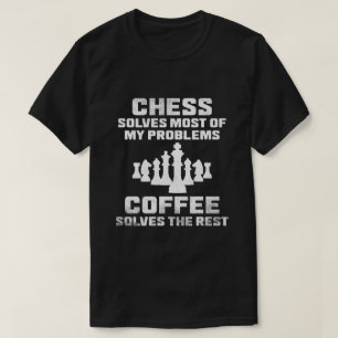 Camiseta Xadrez Resolve Meus Problemas Café Jogador Diverti