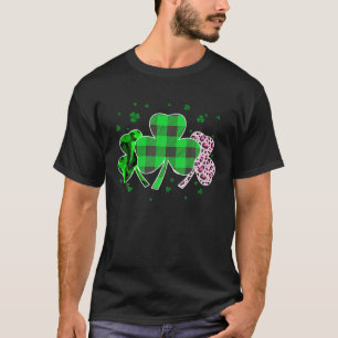Camiseta Xadrez Shamrock Costume Leopard Camouflage Rua Pat