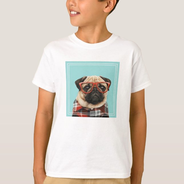 Camiseta Xadrez Shirt Pug (Frente)