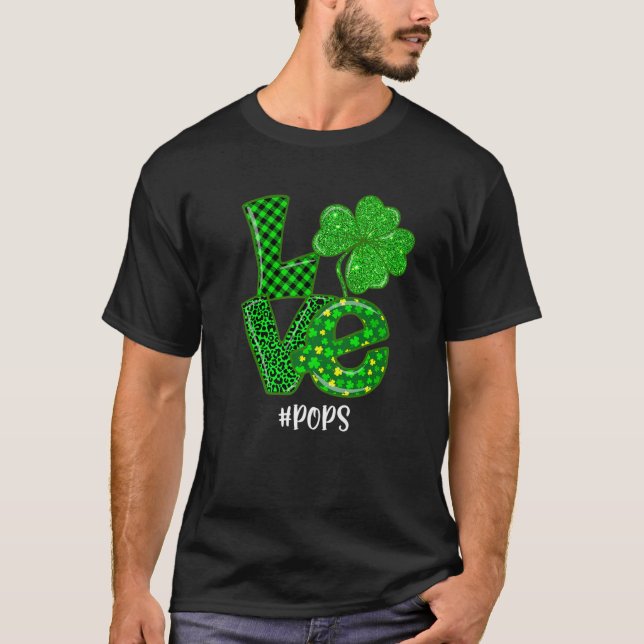 Camiseta Xadrez Verde de Pop de amor Leopardo Sha (Frente)
